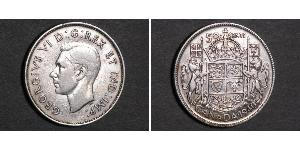 50 Cent Canada Silver George VI (1895-1952)