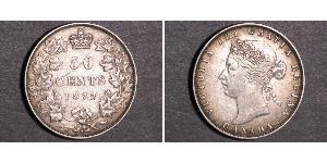 50 Cent Canada Silver Victoria (1819 - 1901)
