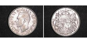 50 Cent Canada Silver George VI (1895-1952)
