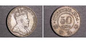 50 Cent Hong Kong Silver Edward VII (1841-1910)