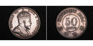 50 Cent Hong Kong Silver Edward VII (1841-1910)