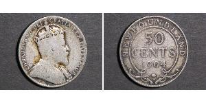 50 Cent Newfoundland and Labrador Silver Edward VII (1841-1910)