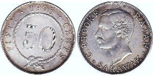 50 Cent Sarawak Silver 