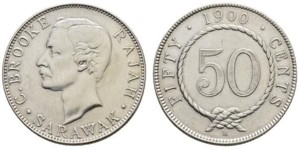50 Cent Sarawak Silver 