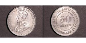 50 Cent Straits Settlements (1826 - 1946) Silver George V of the United Kingdom (1865-1936)