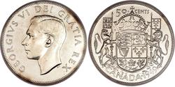 50 Цент Канада Серебро Георг VI (1895-1952)