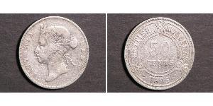 50 Cent British Honduras (1862-1981) 銀 维多利亚 (英国君主)