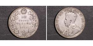 50 Cent 加拿大 銀 乔治五世  (1865-1936)