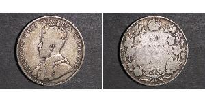 50 Cent 加拿大 銀 乔治五世  (1865-1936)