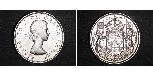 50 Cent 加拿大 銀 伊丽莎白二世 (1926-2022)