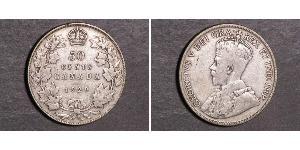 50 Cent 加拿大 銀 乔治五世  (1865-1936)