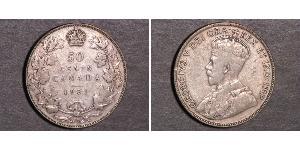 50 Cent 加拿大 銀 乔治五世  (1865-1936)