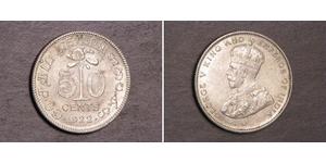 50 Cent 斯里蘭卡 (1948 - ) 銀 乔治五世  (1865-1936)