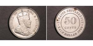 50 Cent 海峡殖民地 銀 爱德华七世 (1841-1910)