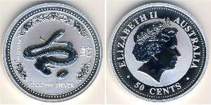 50 Cent 澳大利亚 銀 
