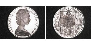 50 Cent 澳大利亚 銀 伊丽莎白二世 (1926-2022)