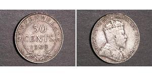 50 Cent 紐芬蘭與拉布拉多 銀 爱德华七世 (1841-1910)