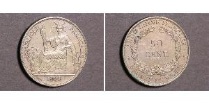 50 Cent French Indochina (1887-1954) 青铜/镍 