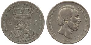 50 Cent / 1/2 Gulden Reino de los Países Bajos (1815 - ) Plata Guillermo III de los Países Bajos
