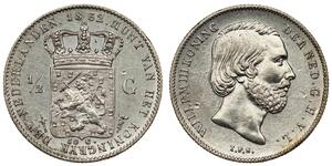 50 Cent / 1/2 Gulden 荷兰王国 銀 威廉三世 (尼德兰)