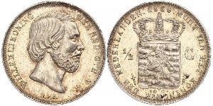 50 Cent / 1/2 Gulden 荷兰王国 銀 威廉三世 (尼德兰)