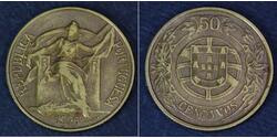 50 Centavo Prima repubblica portoghese (1910 - 1926) Alluminio/Bronzo 