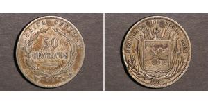 50 Centavo Costa Rica Argent 