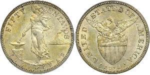 50 Centavo Philippines Argent 