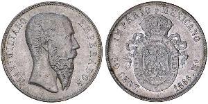 50 Centavo Second Empire mexicain (1864 - 1867) Argent Maximilian I of Mexico (1832 - 1867)