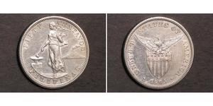 50 Centavo Filippine Argento 