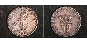 50 Centavo Filippine Argento 