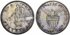 50 Centavo Filippine Argento 