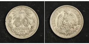 50 Centavo Messico (1867 - ) Argento 