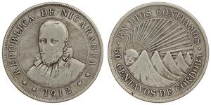 50 Centavo Nicaragua (1821 - ) Argento 