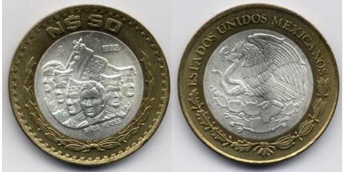 50 Centavo Messico (1867 - ) Bimetal 