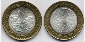 50 Centavo United Mexican States (1867 - ) Bimetal 