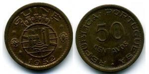 50 Centavo Guinea Portuguesa (1474-1974) Bronce 