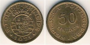 50 Centavo Santo Tomé y Príncipe (1469 - 1975) Bronce 