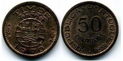 50 Centavo Portugal / Timor oriental (1702 - 1975) Bronze 
