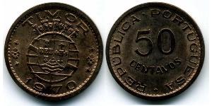 50 Centavo Portugal / Timor oriental (1702 - 1975) Bronze 