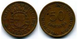 50 Centavo Sao Tomé-et-Principe (1469 - 1975) Bronze 