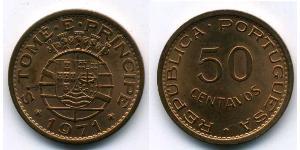 50 Centavo São Tomé and Príncipe (1469 - 1975) Bronze 