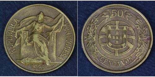 50 Centavo Erste Portugiesische Republik (1910 - 1926) Bronze/Aluminium 