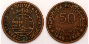 50 Centavo Guinea Portoghese (1474-1974) Bronzo 