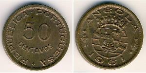 50 Centavo Portuguese Angola (1575-1975) Bronzo 