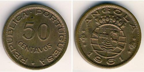 50 Centavo Portuguese Angola (1575-1975) Bronzo 