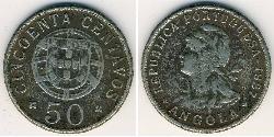 50 Centavo Portuguese Angola (1575-1975) Bronzo/Nichel 