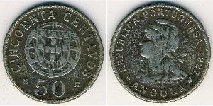 50 Centavo Portuguese Angola (1575-1975) Bronzo/Nichel 