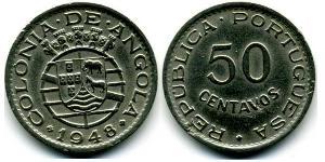 50 Centavo Portugal / Portuguese Angola (1575-1975) Cobre/Zinc 