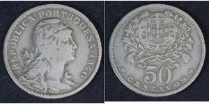50 Centavo Second Portuguese Republic (1933 - 1974) Copper/Nickel 